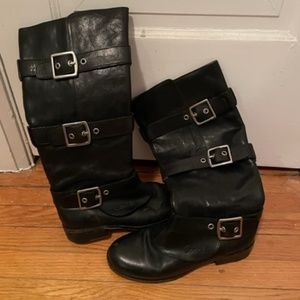 Coach Jordan Black Leather Boots 